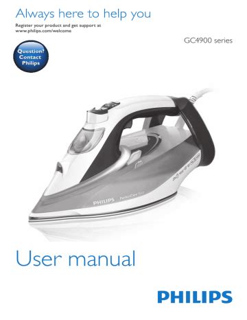 Philips PerfectCare Azur Steam Iron GC4912 80 User Manual Manualzz