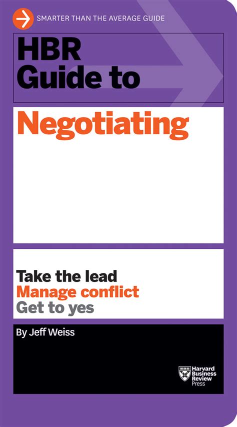 Read Hbr Guide To Negotiating Hbr Guide Series Online By Jeff Weiss