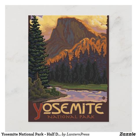 Yosemite National Park Half Dome Vintage Postcard Zazzle