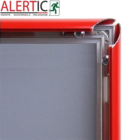 Cadre Aluminium Clic Clac Rouge Format A Alertic