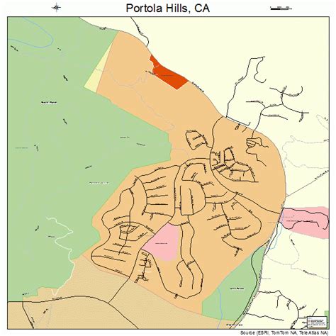 Portola Hills California Street Map 0658356