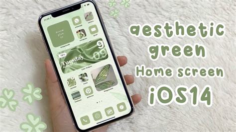 Aesthetic Iphone Home Screen Green Tea Theme Youtube