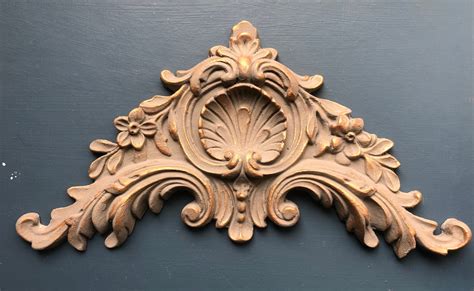 Large Ornate Pediment Decorative Furniture Applique Etsy