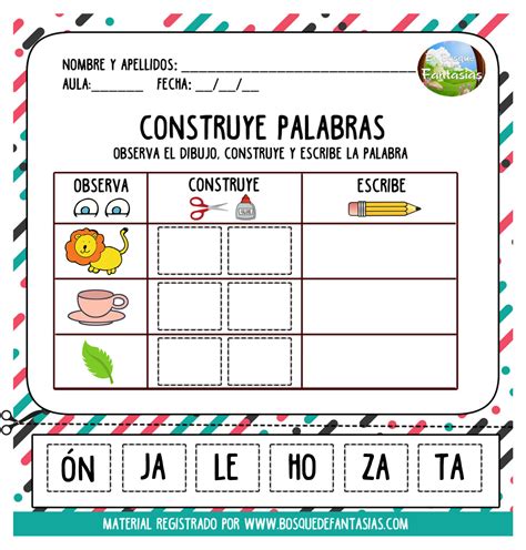 Cuadernillo De S Labas Para Recortar Y Formas Nuevas Palabras