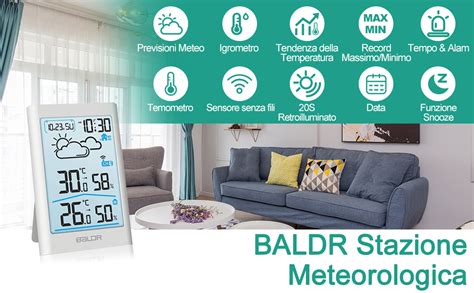 Baldr Stazione Meteo Radio Con Sensore Esterno Versatile Stazione