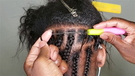 Crocheted Box Braids Rubberband Non Rubberband Method Irenesbraids Youtube