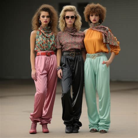 Premium AI Image | Girls in 80s fashion clothes