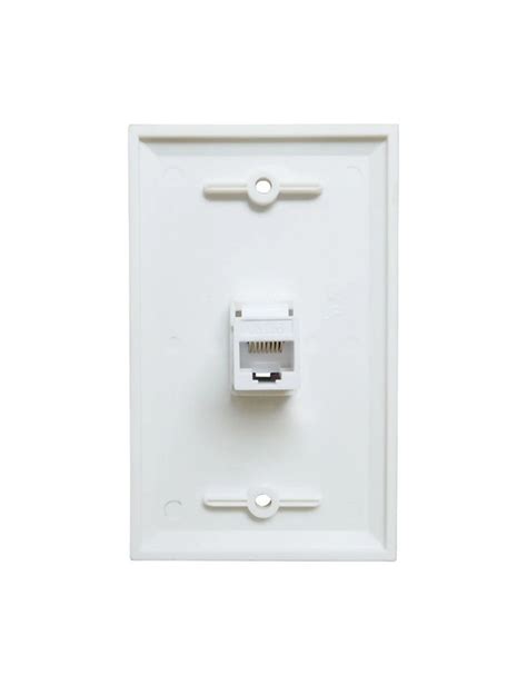 Ethernet Wall Plate 1 Port Cat6 Ethernet Cable Wall Plate Adapter
