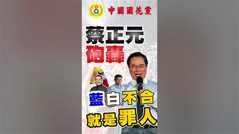 蔡正元砲轟：藍白不合，就是罪人！ Youtube