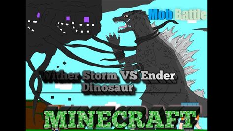 Godzilla Vs Wither Storm Minecraft Fight Youtube