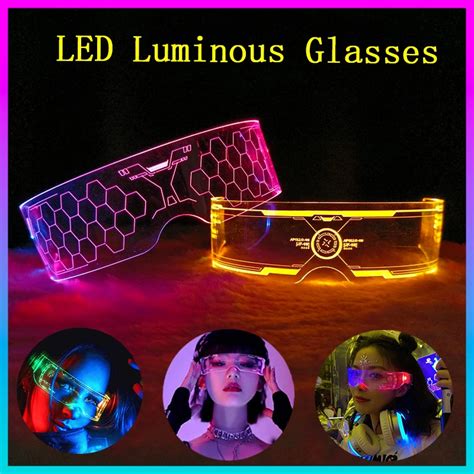 Gafas Luminosas De Colores Ajustables Con 7 Modos Gafas Con Luz LED