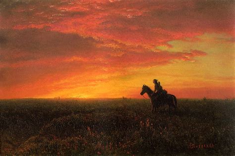 On The Plains Sunset Albert Bierstadt WikiArt Org