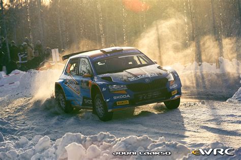 Joona Lauri Shemeikka Tuukka Škoda Fabia Rally2 evo Rally Sweden 2023