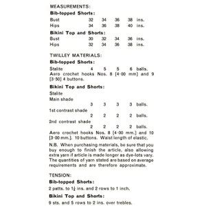 Vintage Crochet Shorts Or Hot Pants Romper Bib Topped Shorts Bikini Pdf Pattern From