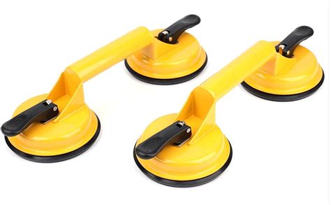 Yesland 2 Pack Glass Suction Cups Heavy Duty Iron Puller Lifter Gripper Double