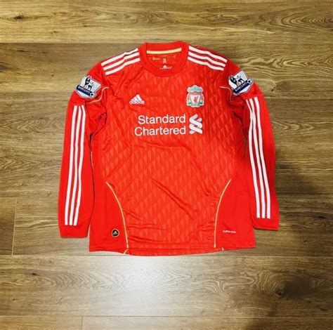 2010 11 12 LIVERPOOL HOME Long Sleeves Shirt Jersey No 7 Suarez Size XL