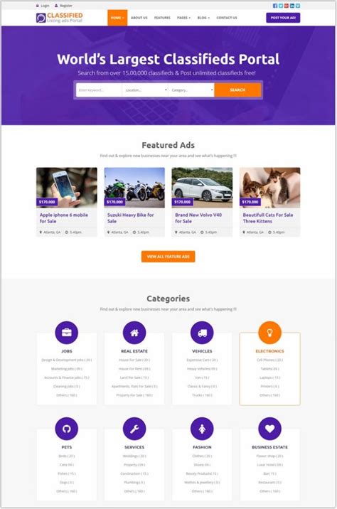 22 Best Classified Html5 Website Templates 2020 Templatefor