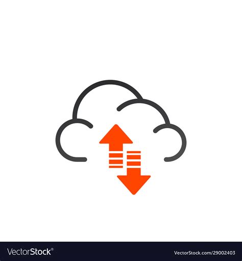 Data Cloud Icon Backup And Restore Sign Royalty Free Vector