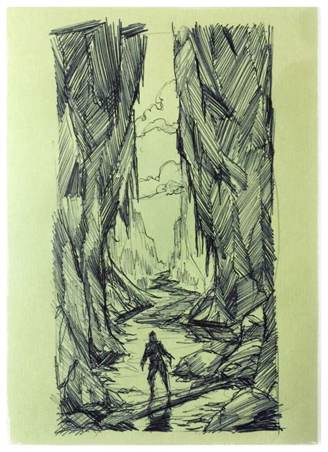 17 Chasm Ravine Gully Explorer Fantasyart Sketch Art Artist