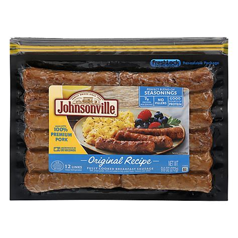 Johnsonville Fully Cooked Original Recipe Breakfast Sausages Brats