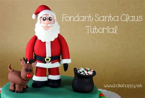 Fondant Santa Claus Tutorial Bake Happy Christmas Cake Decorations