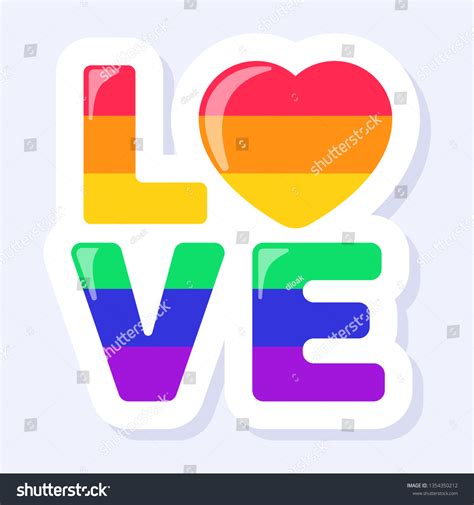 Love Icon Lgbtq Related Symbol Rainbow Stock Vector (Royalty Free ...