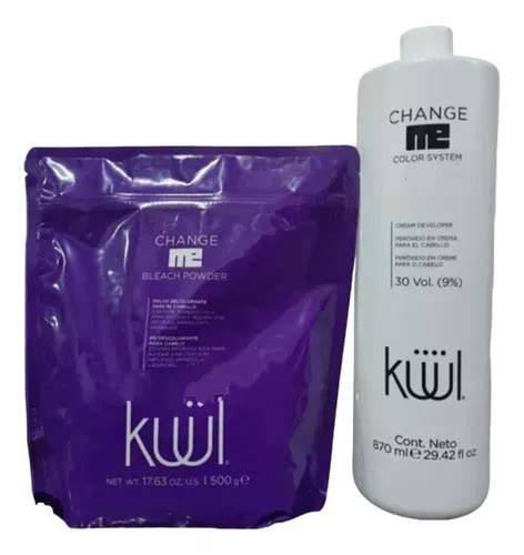 Decolorante En Polvo Azul Kuul 500gr Peroxido 30vol 870ml Meses Sin