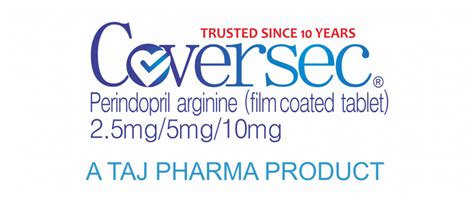 Coversec Perindopril Arginine F Ilm Coated Tablet 2 5mg 5mg 10mg Taj Pharma Taj Generics