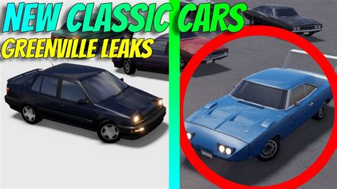 Greenville Update Leaks New Classic Cars Greenville Roblox Youtube