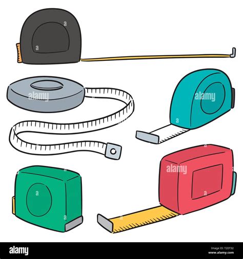 Vector Set Of Measuring Tape Stock Vector Image Art Alamy