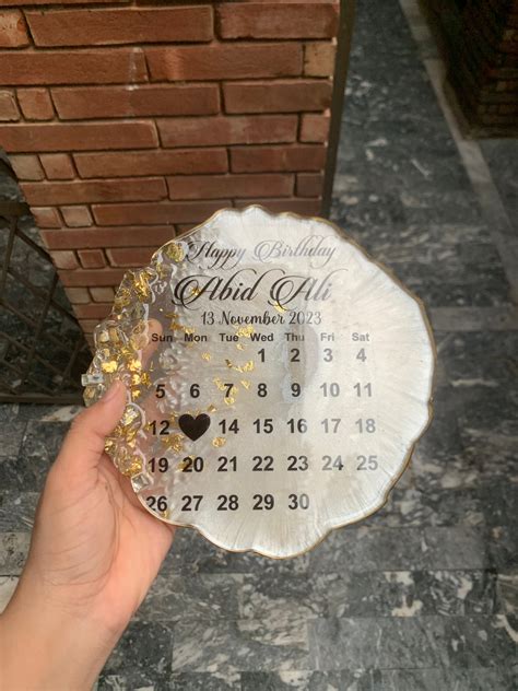 Happy Birthday Plaque Resin Art By Kainaat