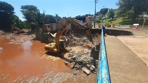 Começa Reconstrução Da Ponte Do Salgueiro Destruída Pela Chuva