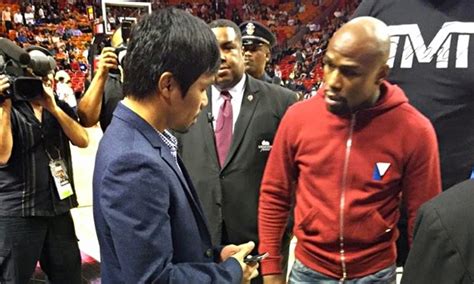 The Other Paper Mayweather And Pacquaio Meet Up At Miami Heat Game