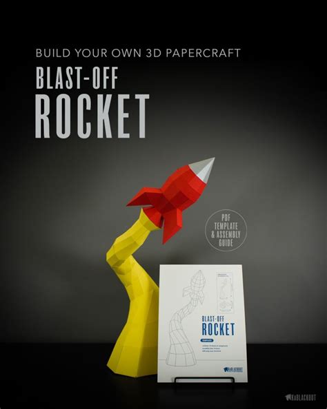 Papercraft Spaceships Low Poly Papercraft Rocket Paper Rocket Desk