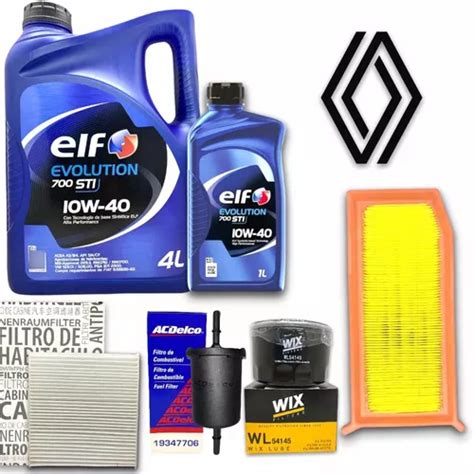 Kit Service 5l Aceite Elf 4 Filtros Renault Duster 2 0 15