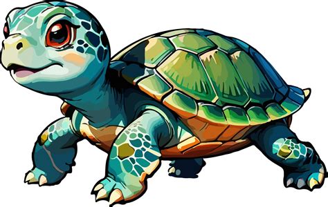 süß Schildkröte Karikatur Clip Art ai generativ 33472474 PNG