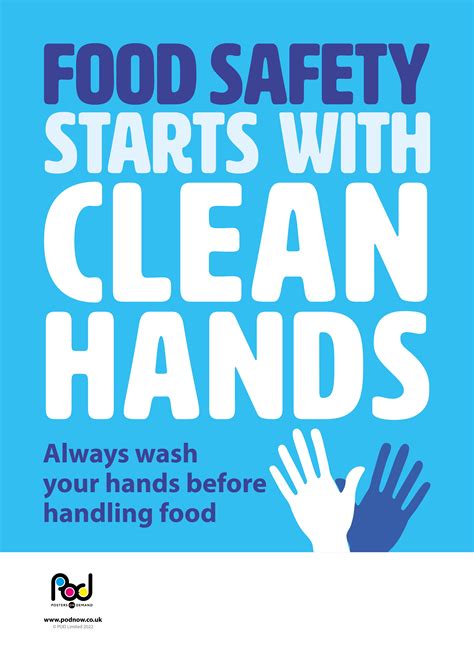 Food Safety Starts With Clean Hands Pod Posters On Demand