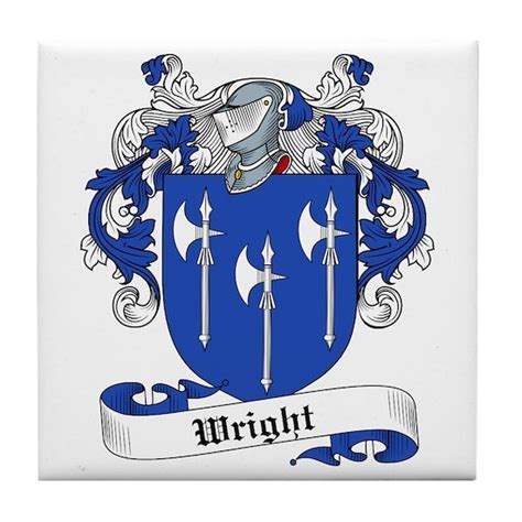 Wright Family Crest Tile Coaster by coats of arms, family crests ...