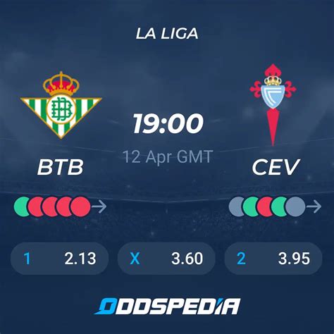 Real Betis Vs Celta De Vigo Predictions Odds Live Score Stats