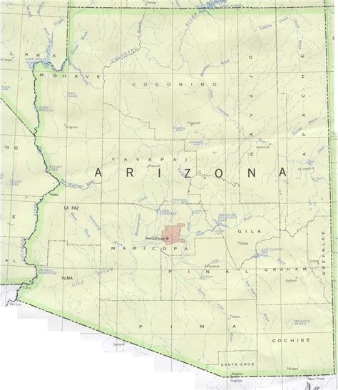 Arizona Outline Maps And Map Links