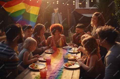 Premium Photo Lgbtq Parents And Their Children Participating