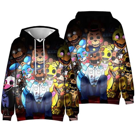 Five Nights At Freddys Merch Long Sleeve Hoodies For Menwomen 3d