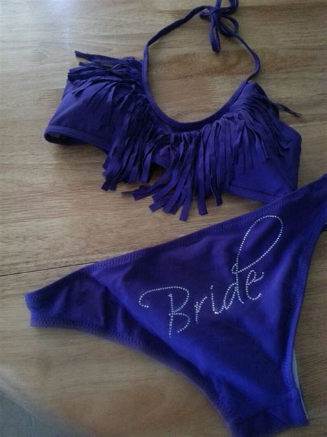 BRIDE Ring FRINGE BIKINI Rhinestones Honeymoon Wedding Gift Etsy