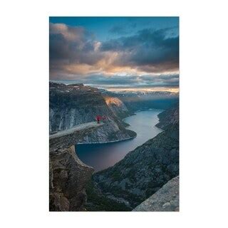 Odda Norway The Trolltunga Photography Flags Art Print/Poster - Bed Bath & Beyond - 34915378