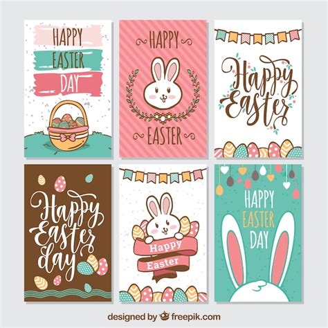 premium vector pack   creative easter cards