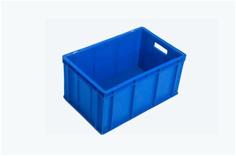 Blue Double Wall Jumbo Fishing Crate Outer Dimension LXWXH 600X