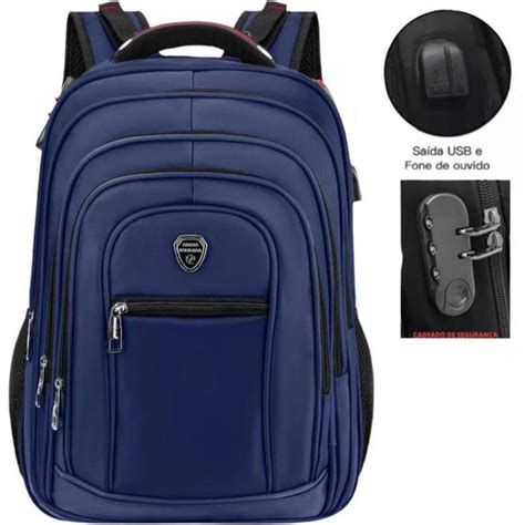 Mochila Masculina Grande Reforçada D Viagem Impermeável Noitebook