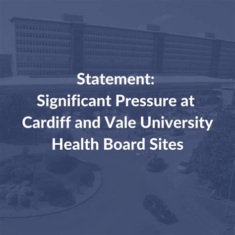 Cardiff Vale UHB On Twitter We Are Experiencing Significant