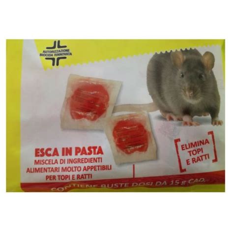 Rodenticida Veleno Esca In Pasta Per Topi E Ratti In Buste Da G Cad