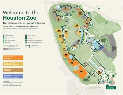 Zoo Map - The Houston Zoo